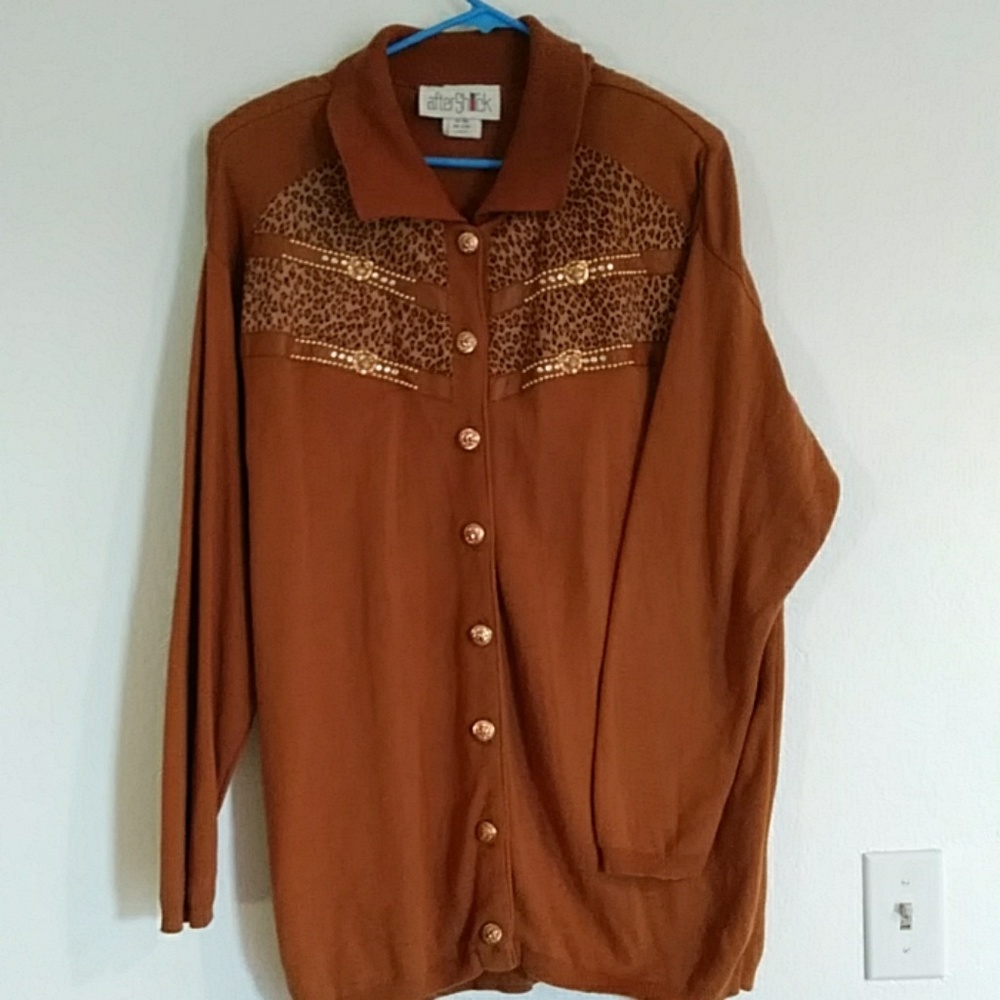 Aftershock Brown Leopard Print Cardigan